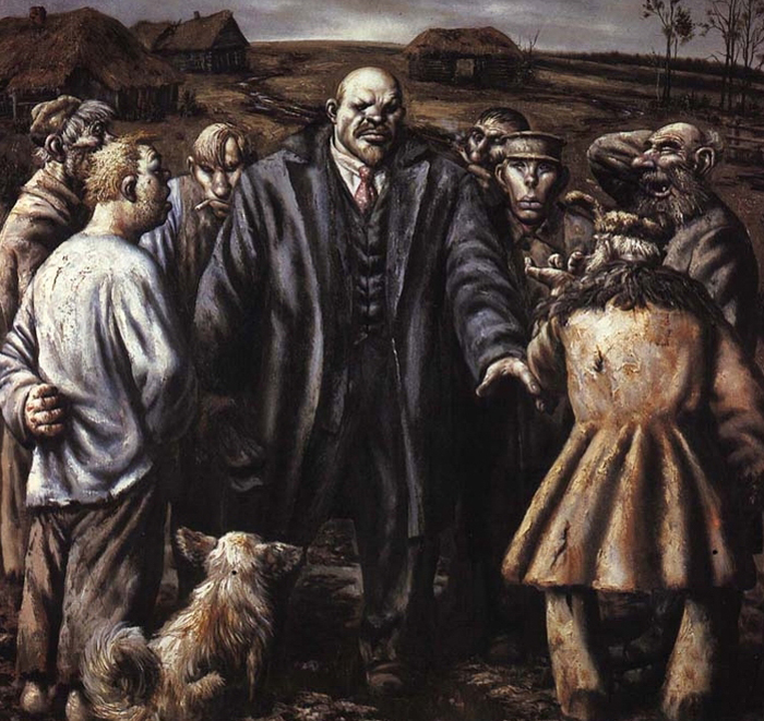 Ленин и крестьяне.  Автор: Василий Шульженко.
