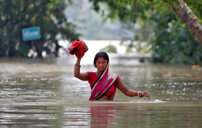 Затопленная деревня в Бихаре, Индия. Автор: Cathal Mcnaughton.