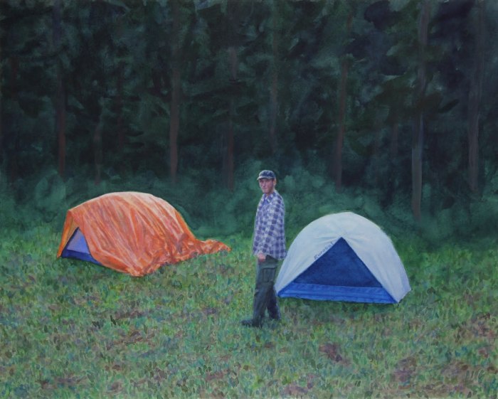 Палаточный лагерь в лесу. Автор: Tim Gardner.