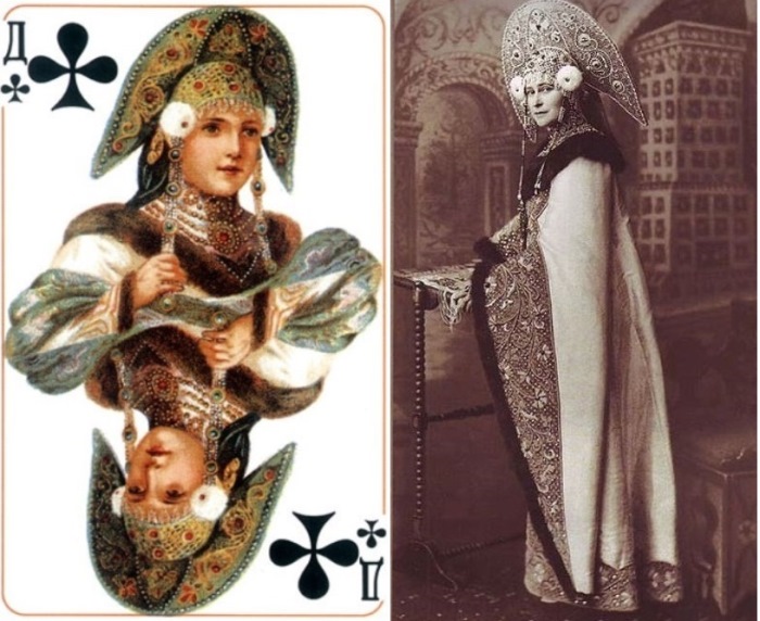 Кто из императорской семьи скрывался за рисунками на популярной колоде игральных карт  Card-russian-style-1
