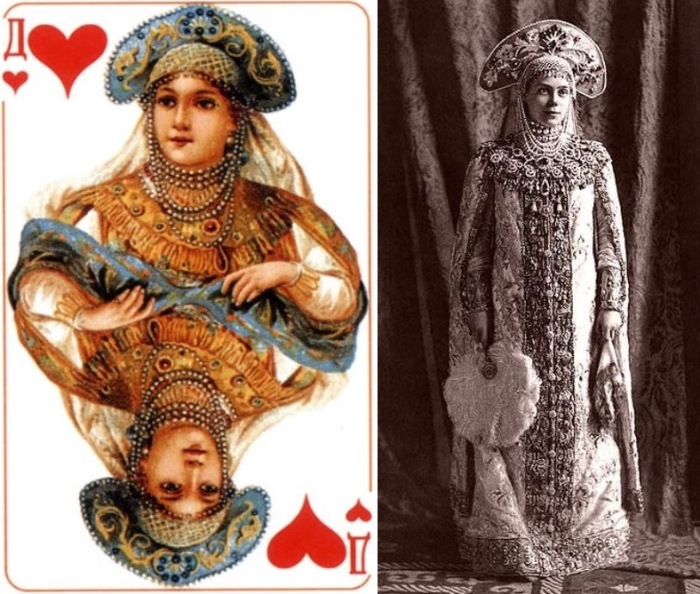 Кто из императорской семьи скрывался за рисунками на популярной колоде игральных карт  Card-russian-style-2