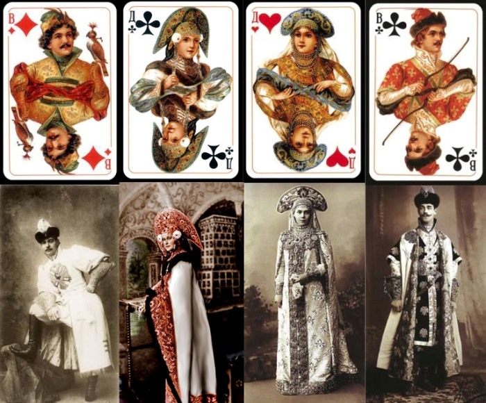 Кто из императорской семьи скрывался за рисунками на популярной колоде игральных карт  Card-russian-style-3