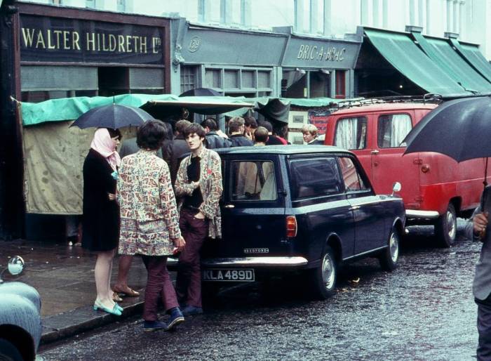 Лондонский рынок моды в 1969 году. 