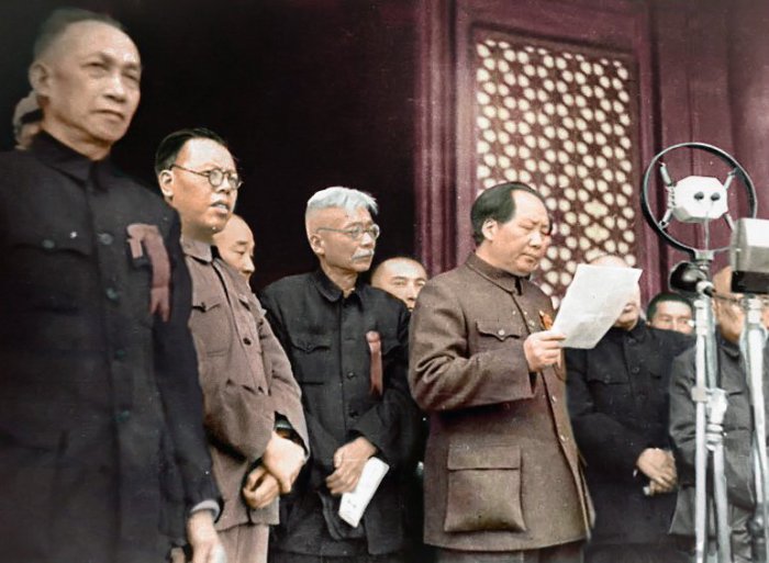 Мао Цзэдун провозглашает основание Китайской Народной Республики, 1 октября 1949 года. | Фото: en.wikipedia.org.