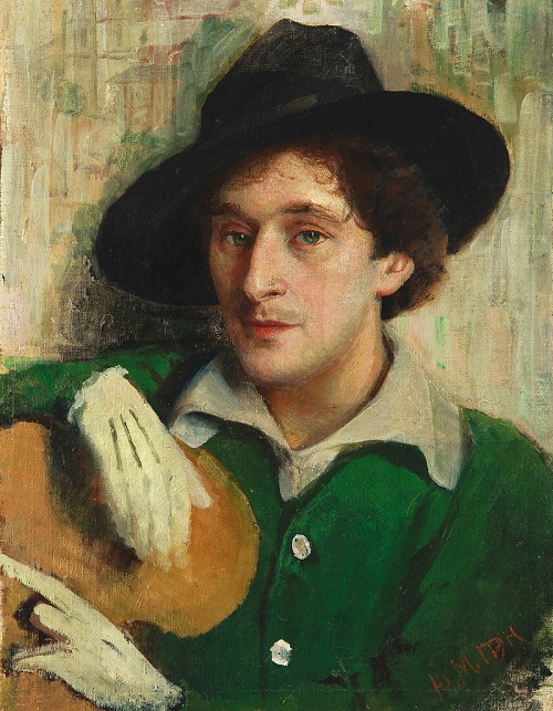 Портрет молодого Марка Шагала кисти его учителя Юделя Пэна. (1914). 