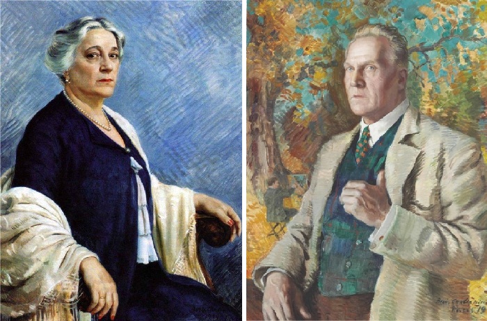 Портрет матери И.И. Шаляпиной-Торнаги. (1934 год). / Потрет отца - Ф.И.Шаляпина.