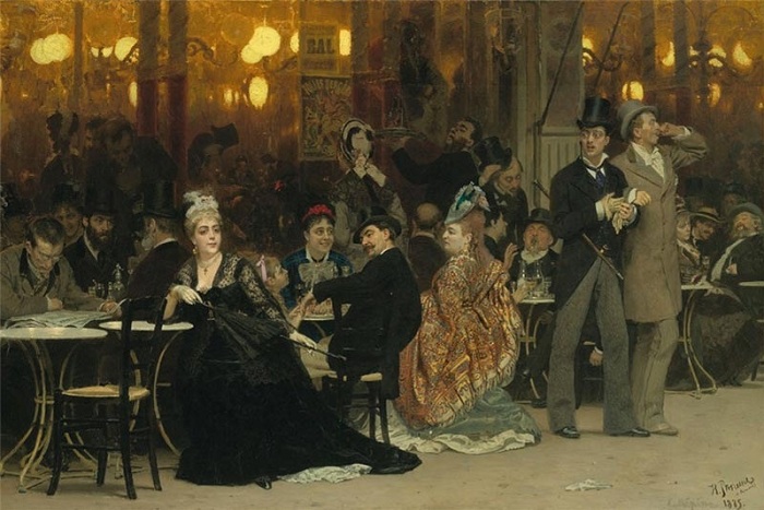 «Парижское кафе». 1875г. И. Репин