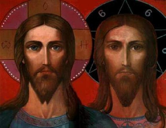Лики Христа и Антихриста, символизирующие Добро и Зло. Автор: И.С. Глазунов