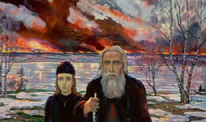 Сергий Радонежский и Андрей Рублев. (1992). Автор: И.С. Глазунов