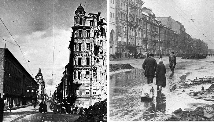 Ленинград после 872-х дней блокады. Архивные кадры.  ¦ Фото: 9may.ru