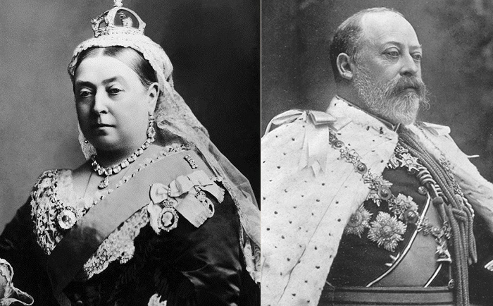 Британская королева Виктория и ее сын Эдуард VII.