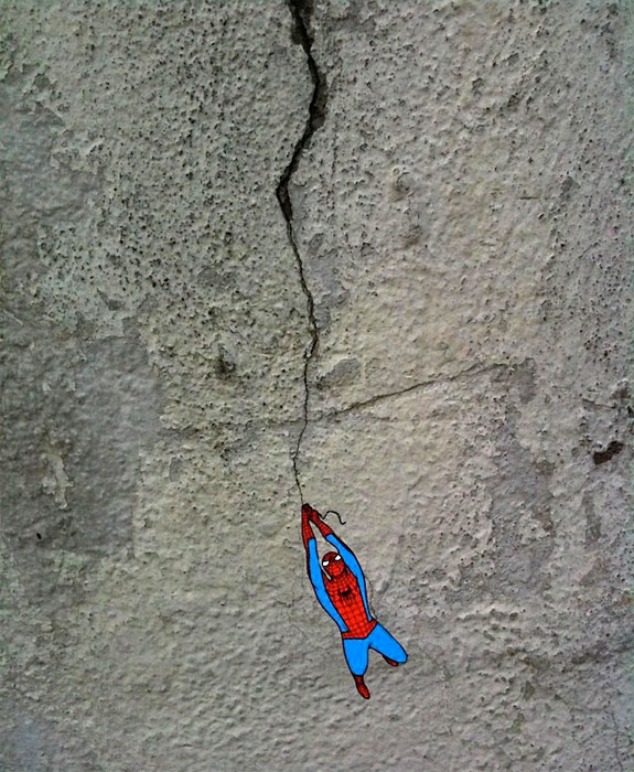 Человек-паук в граффити из Франкфурта, Германия