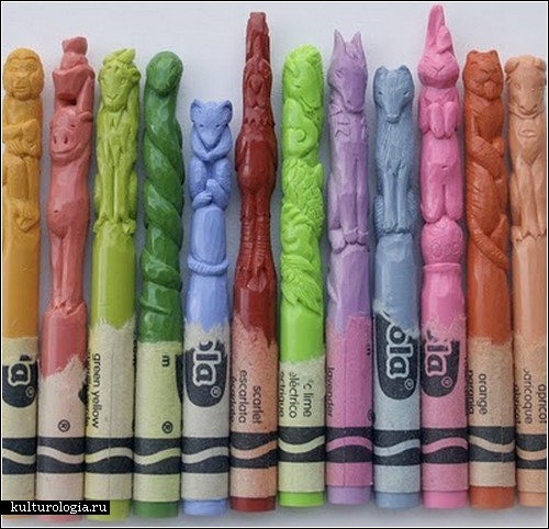 Cкульптуры из цветных мелков от Дьем Чау