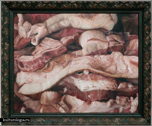 Сырое мясо на картинах: живопись Виктории Рейнольдс