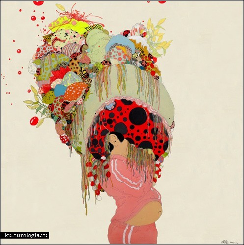 Летающие медузы и цветные мечты на картинах Чжоу Фэна