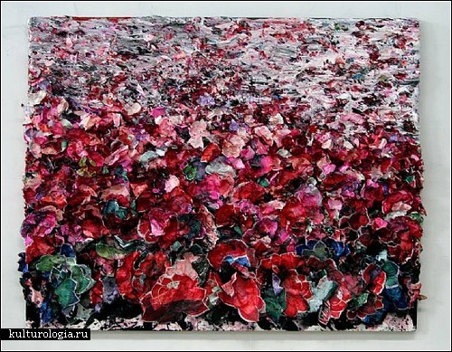 Картины из бумажных цветов от Чжуана Хёна И