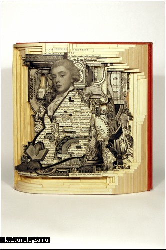 Резьба по книгам. Book carving от Брайана Деттмера (Brian Dettmer)