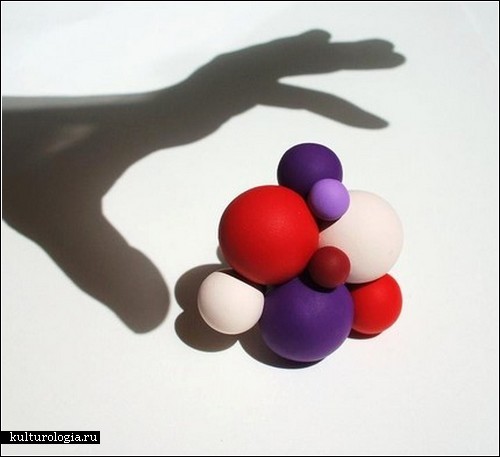 Кольца-атомы Atomium rings из полимерной глины