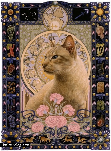 Кошачьи портреты в исполнении художницы Лесли Энн Ивори (Lesley Ann Ivory)