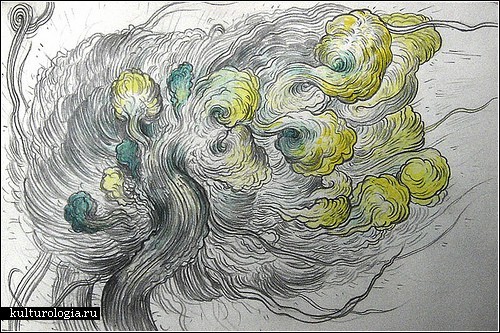 Рисунки ручкой и простым карандашом художника Ли Мисенхеймера (Lee Misenheimer)