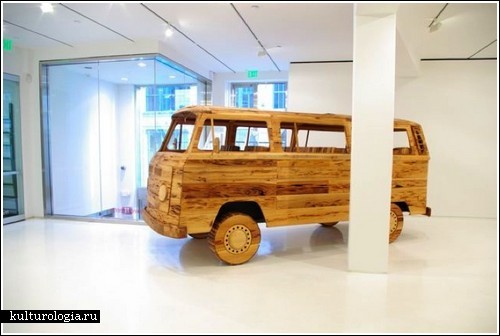 Деревянный автобус VolkswagenALT="