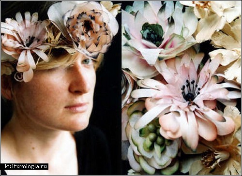 Бумажные цветы и украшения художницы  Lyndie Dourthe
