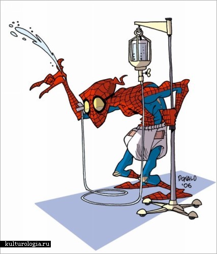 Карикатуры супергероев Дональда Соффитти (Donald Soffritti)