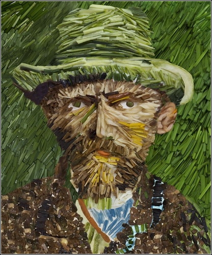 «Автопортрет» Ван Гога из лука-порея (художник Ju Duoqi)