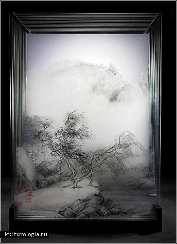 Картины, нарисованные на стекле. Художник Xia Xiao Wan