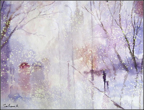 Сквозь пелену дождя: акварельная живопись Евгения Гавлина