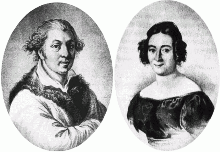 Сила Сандунов и его супруга Елизавета.