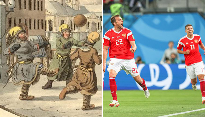 Как от века к веку менялась одежда футболистов.