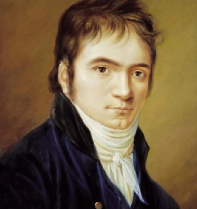 Бетховен в 1803 году, портрет Кристиана Хорнемана.