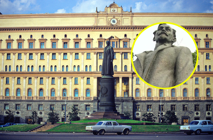 Памятник Феликсу Дзержинскому на Лубянке.