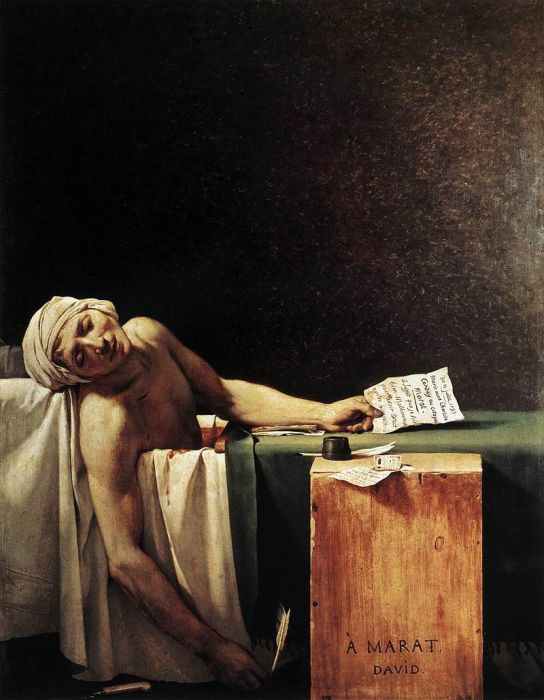 Смерть Марата (1793). Жак-Луи Давид