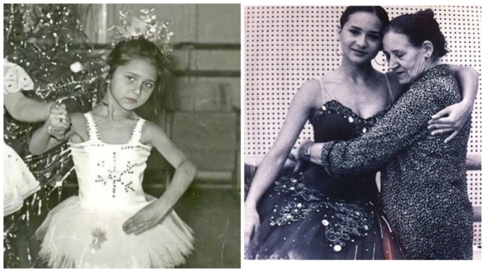 Юная балерина Нелли Карим с мамой.