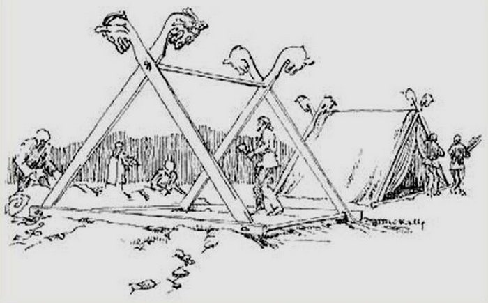 Палатка викингов была простой и практичной.
