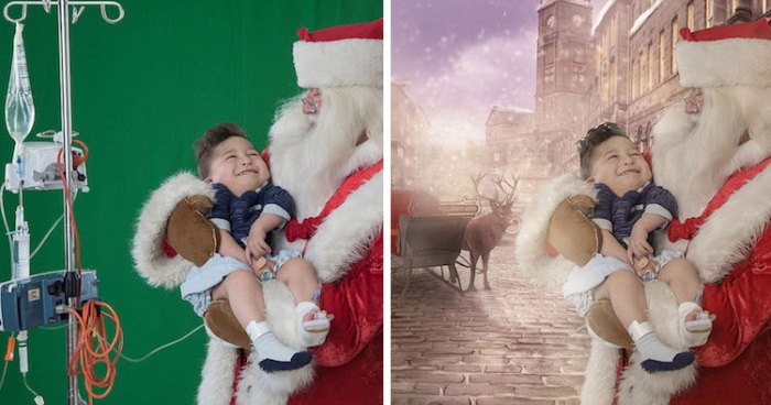Рождественская фотосессия для детей, которые находятся в больнице
