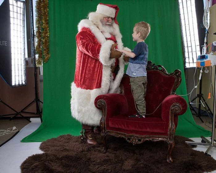 Рождественская фотосессия для детей, которые находятся в больнице