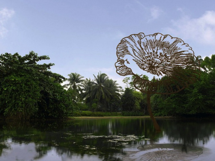 Деревья из стали в сингапурском парке. Монументальные скульптуры Бена-Давида Задока