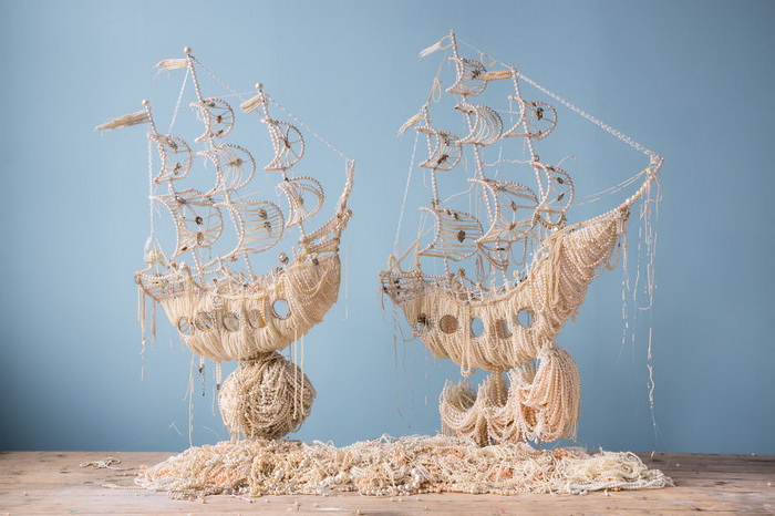Корабли из жемчуга от Анны Каррингтон (Ann Carrington)