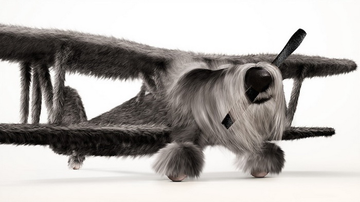 Собаки и самолеты в забавном проекте продакшн студии Ink