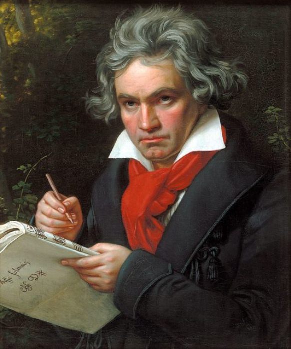 Портрет Людвига ван Бетховена, написанный в 1820 году.