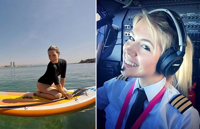 Девушка-пилот Ева Клэр покорили Интернет фотографиями, сделанными на работе.