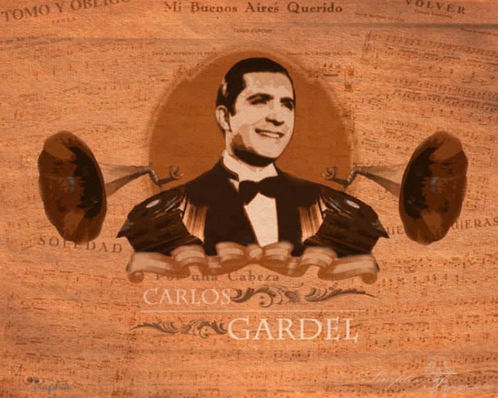 Портрет музыканта Карлоса Гарделя