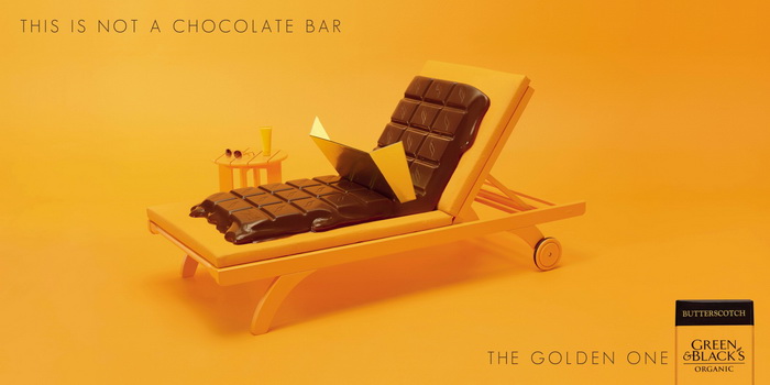 This is not a chocolate bar. Яркая реклама шоколада Green & Black's