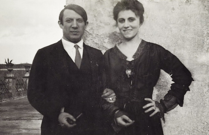 Пабло Пикассо и Ольга Хохлова в Риме, 1917 год