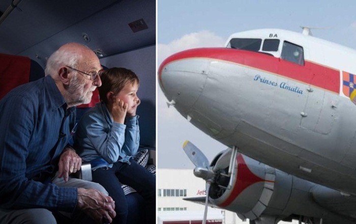 Арнольд Нойхаус 83 года ждал полета на самолете KLM над Амстердамом.