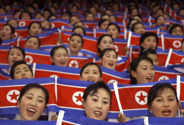 Команда Чирлидов из Северной Кореи.