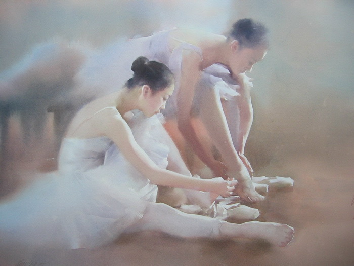 Балерины на акварелях Liu Yi